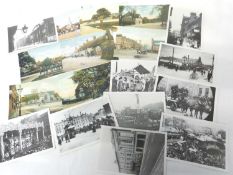 Box of postcards, some photographic, mainly UK, topographical and overseas
