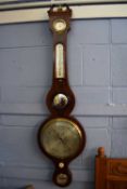 Pedrone Bros, Carlisle, restored 19th century barometer with damp/dry meter over mercury thermometer