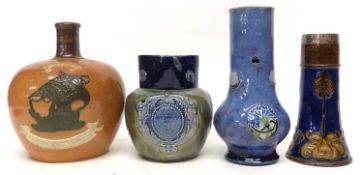 Quantity of Doulton wares including a Highland Whisky stoneware bottle, a commemorative jug, two