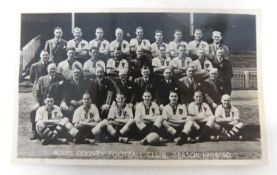 Photographic card of Notts County Football Club Season 1949/50, signed verso by Tommy Lawton, Centre