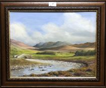 Brian R Waters, (British, 1931-1996), Highland Scene, Oil on board, signed.18 x 22insQty: 1Part of