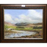 Brian R Waters, (British, 1931-1996), Highland Scene, Oil on board, signed.18 x 22insQty: 1Part of