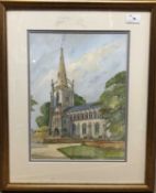 Jack Goddard (British 1906-1984), Woolpit Chruch, Suffolk, Watercolour, signed.14x11insPart of the