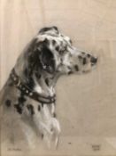 Marjorie Porter (British, 20th Century) 'Sue', 1958, Dalmation pastel on paper, signed, framed and