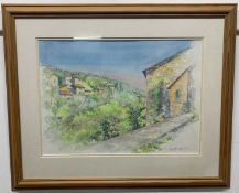 Ann Howarth (British, Contemporary), Italian landscape, watercolour, framed and glazed.