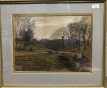 J Roberts (British, 19th Century), Autumnal Landscape, signed. Framed and glazed. Qty: 1