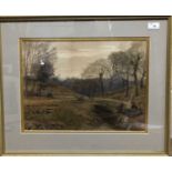 J Roberts (British, 19th Century), Autumnal Landscape, signed. Framed and glazed. Qty: 1