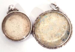 Mixed Lot: Victorian 6d coin pendant, glazed and framed in a hallmarked silver mount, Birmingham