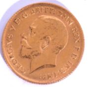 George V half sovereign dated 1912