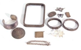 Mixed Lot of mainly white metal jewellery to include a 925 Tiffany & Co bracelet, a Mexican 925