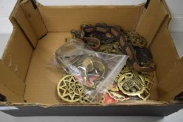 BOX OF HORSE BRASSES