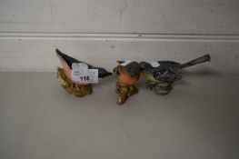 THREE BESWICK MODEL BIRDS