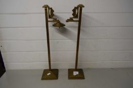 PAIR OF BRASS STANDS