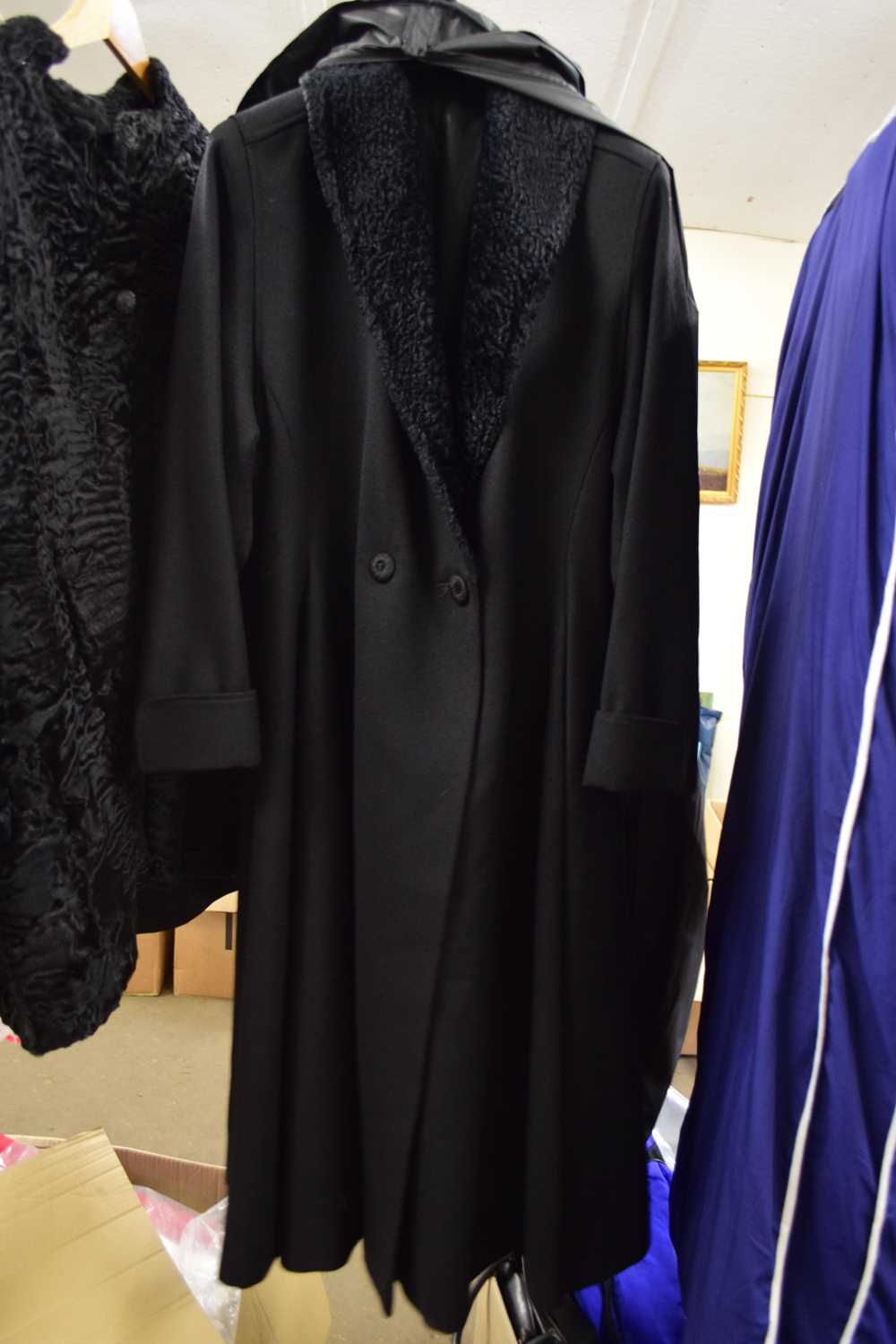 LADIES BLACK FULL LENGTH COAT