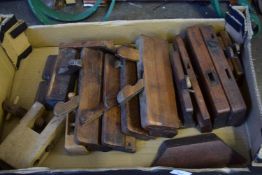 BOX OF WOODWORKING PLANES AND OTHER ITEMS