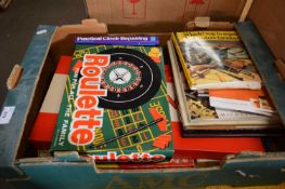 ONE BOX MIXED BOOKS, BOARD GAMES ETC
