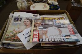 BOX OF ROYALTY RELATED MAGAZINES AND NEWSPAPERS