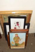 MIXED LOT VARIOUS FRAMED FLORAL PICTURES AND OTHERS (6)