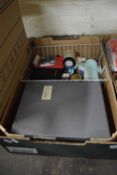 ONE BOX MIXED ITEMS TO INCLUDE VARIOUS FOLDERS, DICTAPHONE ETC