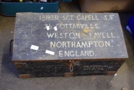 WOODEN TOOL CHEST AND CONTENTS