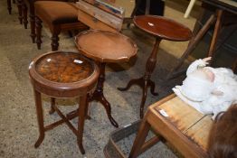 THREE VARIOUS SMALL WINE OR OCCASIONAL TABLES