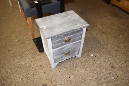 SMALL TWO-DRAWER BEDSIDE CABINET