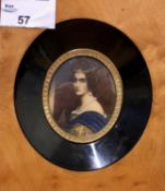 A Late 19th/Early 20th Century miniature portrait of Mrs Theodora Dyke Acland, possibly related to