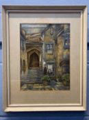 W.Plumstead, Stranger's Hall, watercolour on paper, 11x8 ins, framed and glazed.