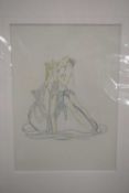 AR John Austin (1886-1948), Nude figures, two coloured lithographs, 21 x 15cm, both mounted but