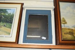 SMALL PAINTED GLAZED DISPLAY CABINET