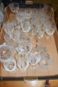 COLLECTION OF MODERN CLEAR DRINKING GLASSES