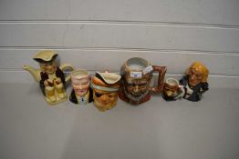 COLLECTION OF VARIOUS CHARACTER JUGS