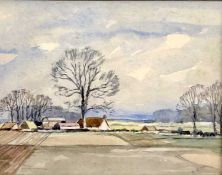 E. G. Wood (British, 20th Century), Two landscapes: North Beds and Woodbridge, Suffolk, signed,