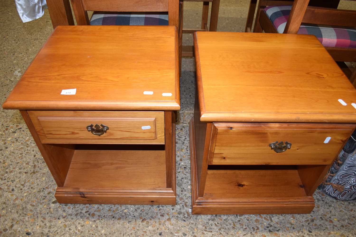 PAIR OF PINE BEDSIDE CABINETS