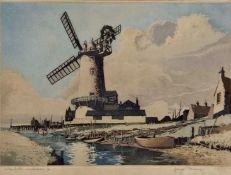 James Priddey (British, 1916-1980), Norfolk Windmill, Colour Print, Artist's proof. 9x13inQty: 1