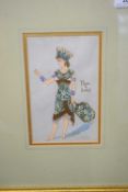 20th century fashion study of a lady, possibly French, printed by Smith Val Rosa & Co, Finsbury,