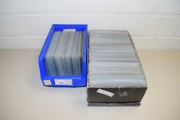 TWO BOXES OF PROTECTIVE PLASTIC COVERS FOR COLLECTABLE POSTCARDS