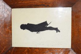 English School (19th/20th century), Profile of Horatio Lord Nelson, silhouette, 21 x 14cm