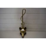 BRASS FOXES HEAD DOOR STOP