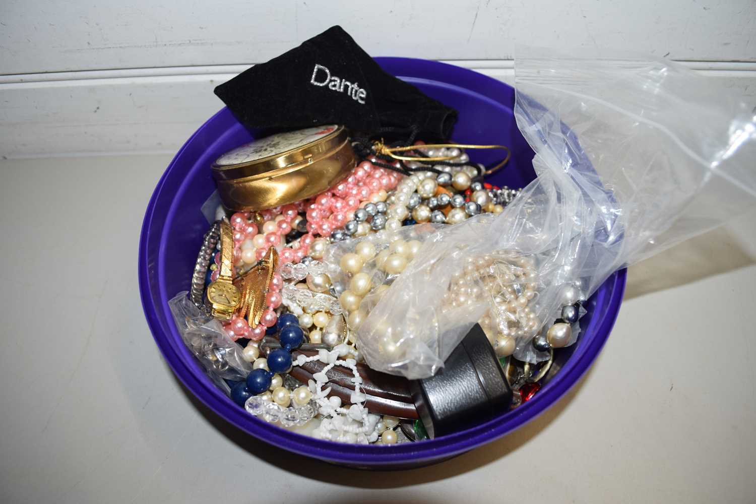 ONE BOX OF COSTUME JEWELLERY