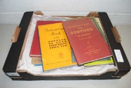 BOX VARIOUS CAR OWNERS HANDBOOKS AND OTHER EPHEMERA TO INCLUDE BEDFORD, HILLMAN 16, AUSTIN 7 ETC