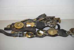 COLLECTION OF HORSE BRASSES ON LEATHER BACKS