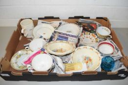 BOX OF MIXED CERAMICS TO INCLUDE ROYAL DOULTON BUNNIKINS BOWLS