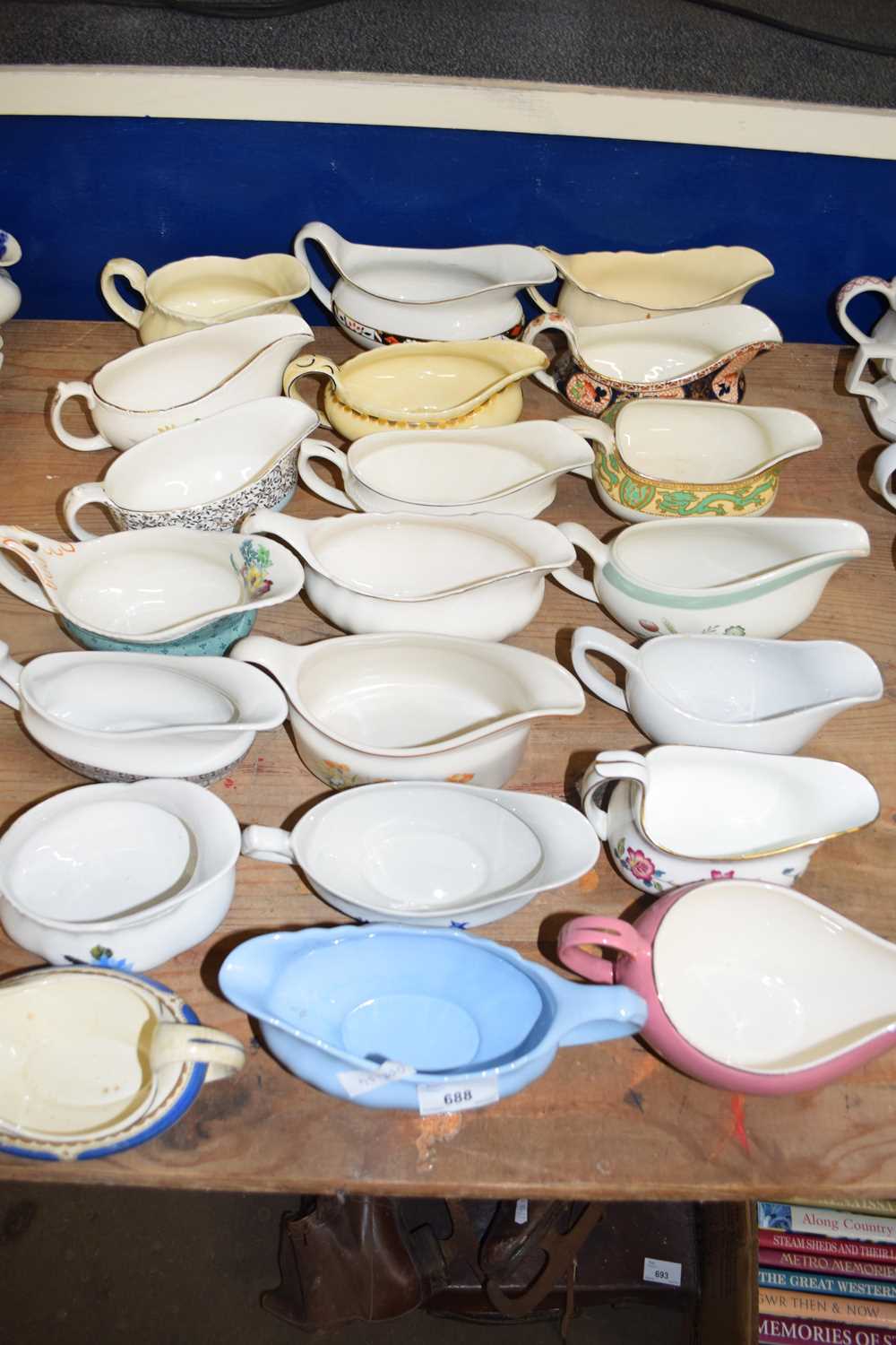 TWENTY ONE VARIOUS GRAVY BOATS