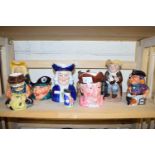 MIXED LOT : VARIOUS TOBY AND CHARACTER JUGS