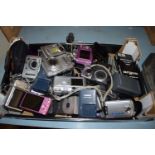 BOX OF ASSORTED DIGITAL CAMERAS