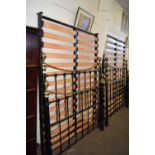 MODERN BRASS AND METAL DOUBLE BED FRAME