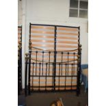 MODERN BRASS AND IRON DOUBLE BED FRAME