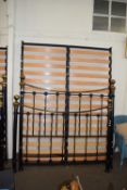 MODERN BRASS AND IRON DOUBLE BED FRAME