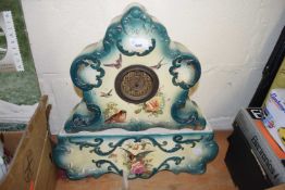 EARLY 20TH CENTURY CERAMIC CASED CLOCK AND STAND